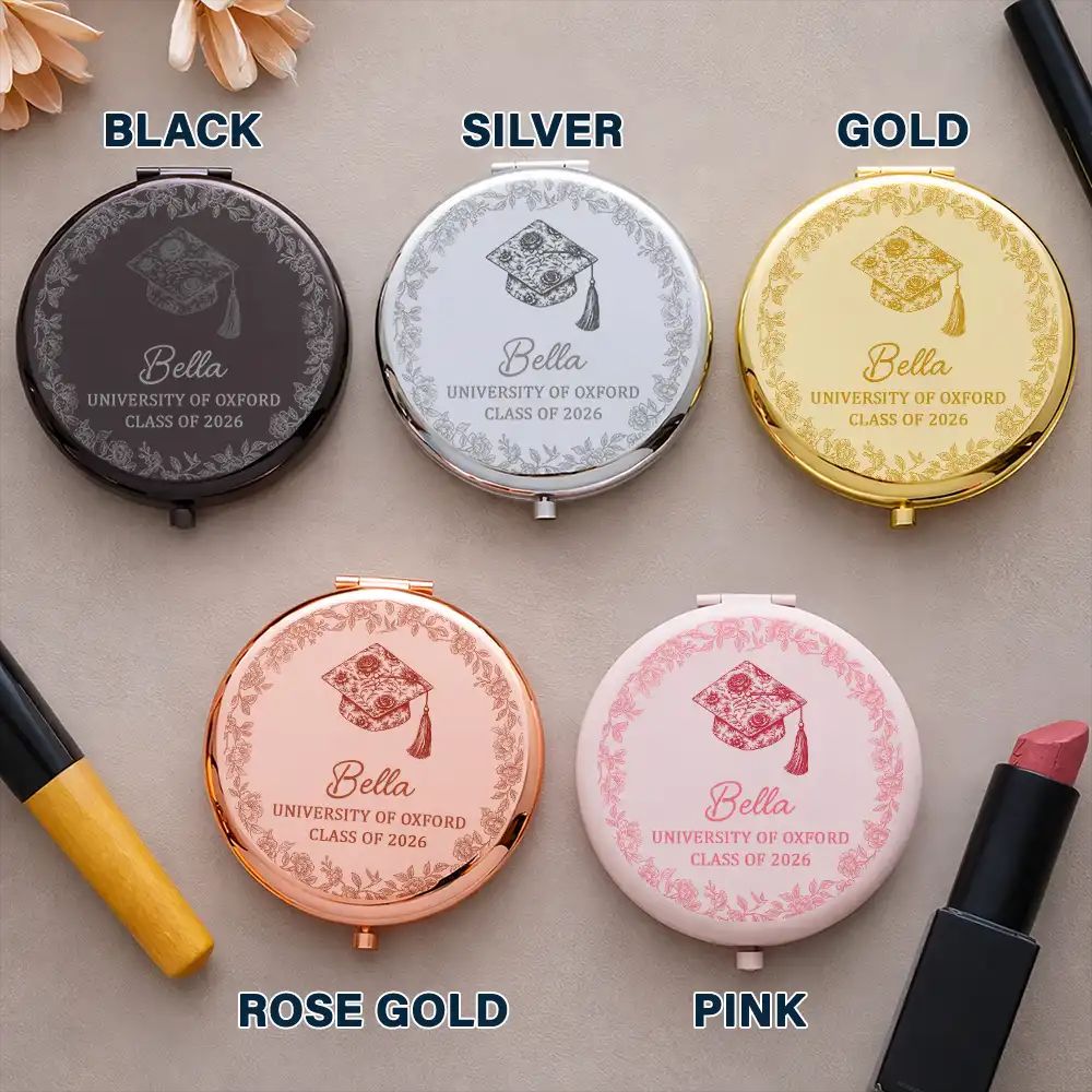 Congrats Graduation - Personalized Compact Mirror