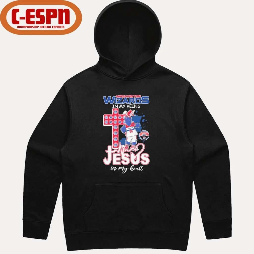 Washington Wizards Mascot In My Veins Jesus In My Heart Shirt