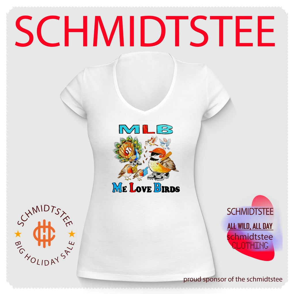 MLB me love birds baseball pun bird watching shirt