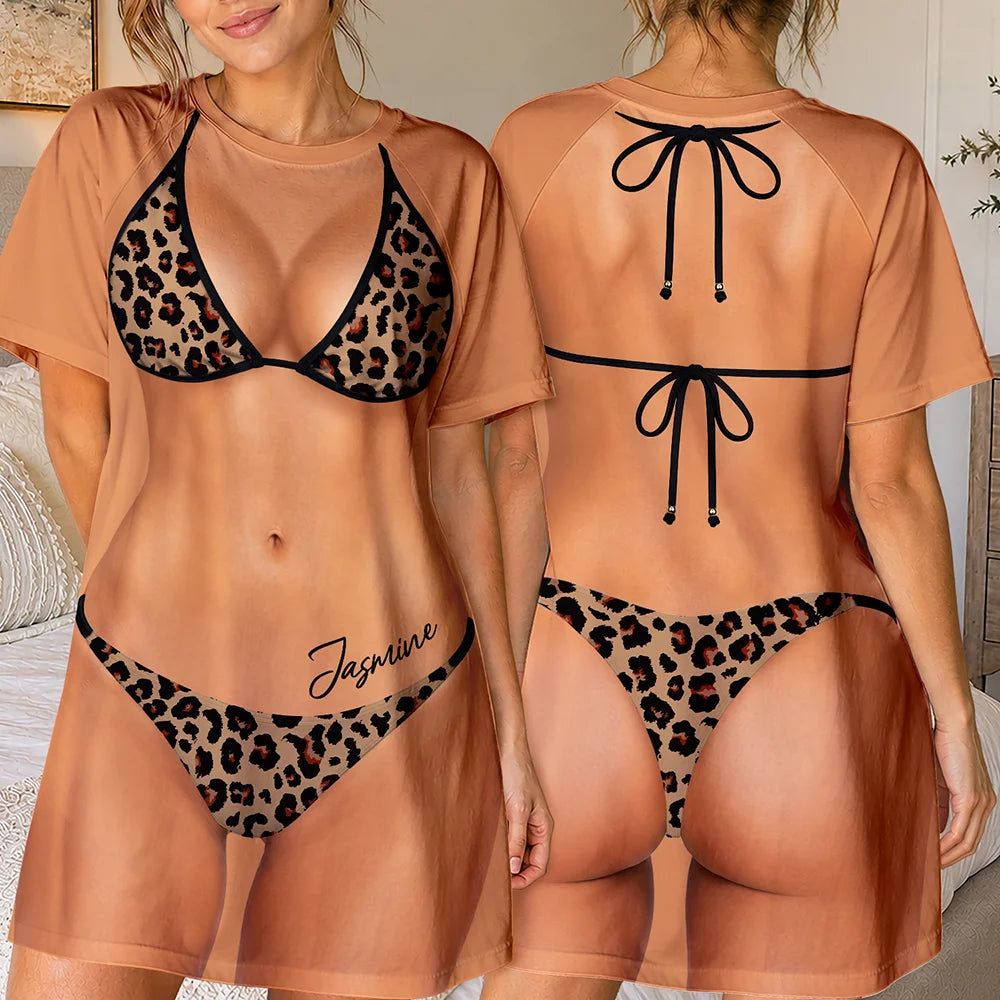 3D Sexy Body Bikini - Personalized Women's Sleep Tee