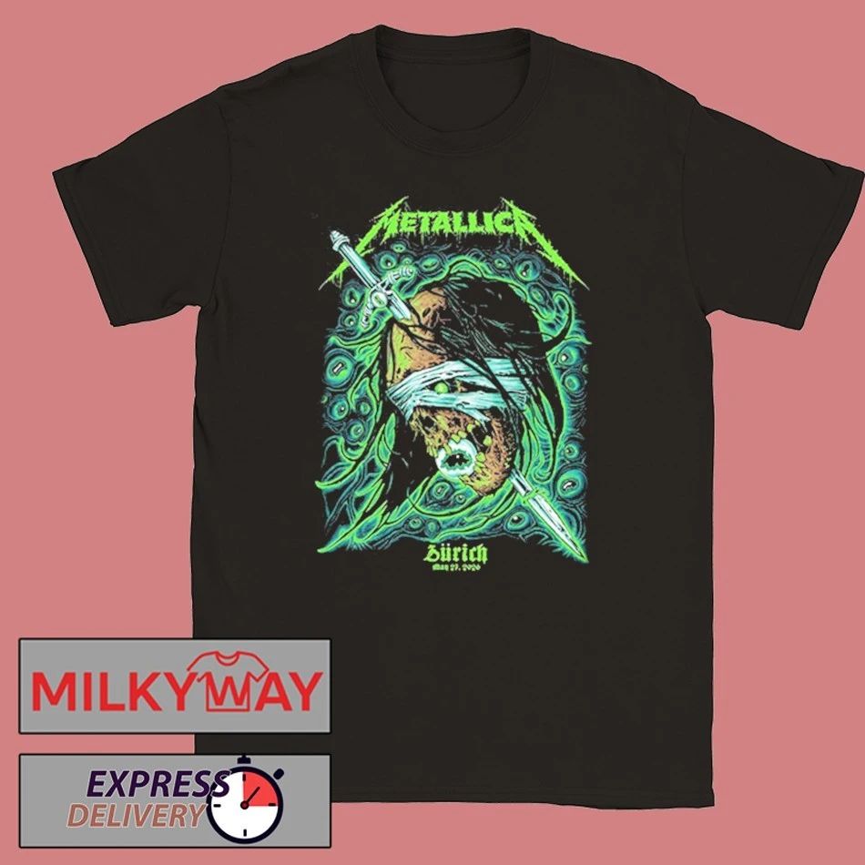 Metallica M72 Zurich Merch Tee At Pop Up Shop Stadion Letzigrund On May 27 2026 Zurich Switzerland Art By Mark Richards M72 World Tour 2026 Unisex T Shirt