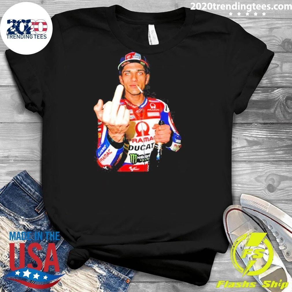 Jorge Martin Pramac Motogp Motorcycle Racing Middle Finger Beer And Smoking Shirt