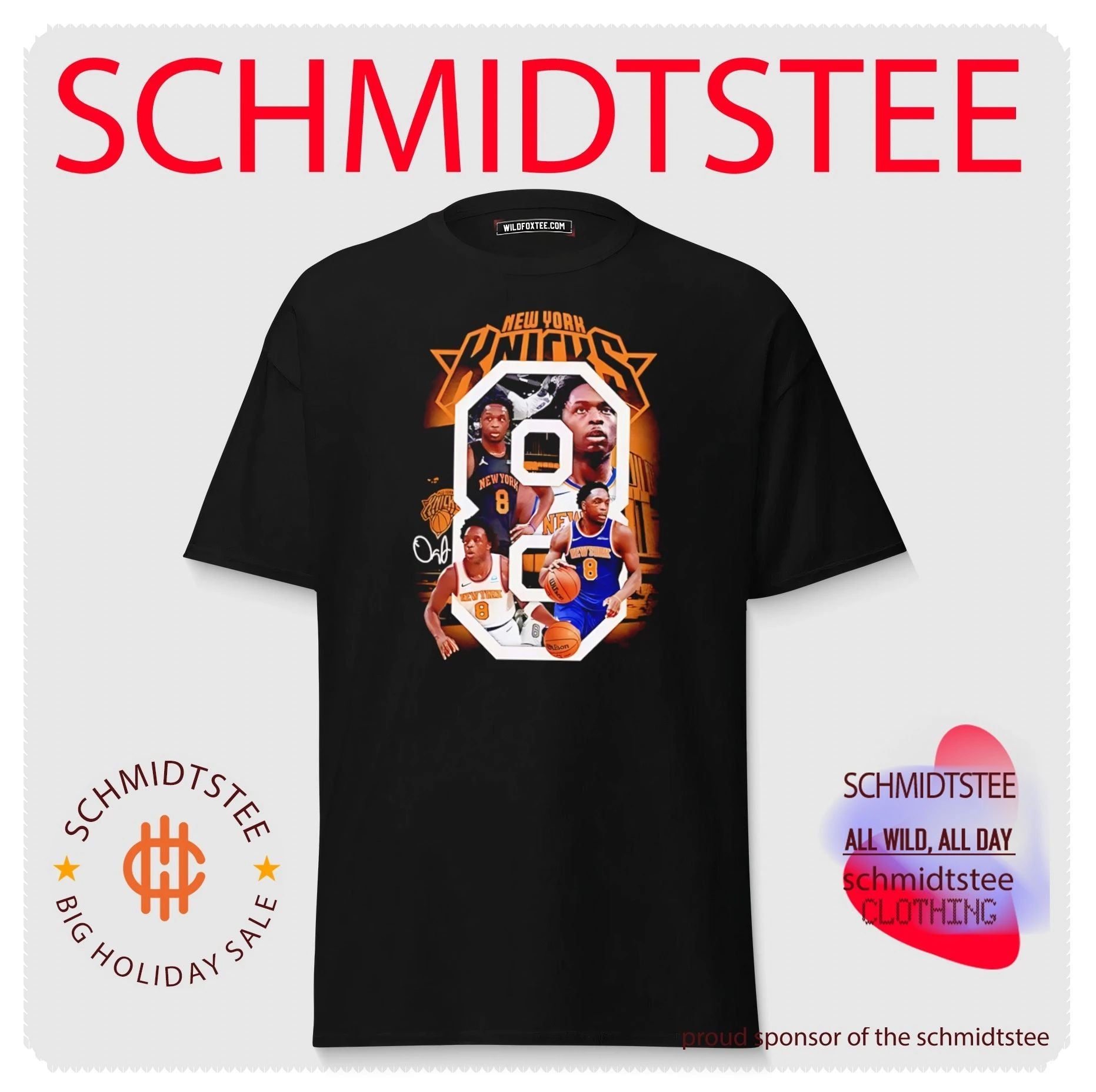 New York Knicks OG Anunoby number 8 graphic vintage shirt