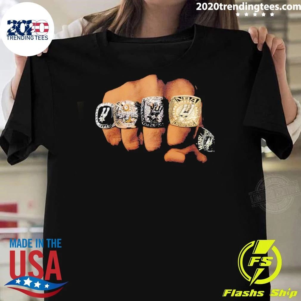 Five Rings San Antonio Spurs Basketball 2026 Signature Shirt
