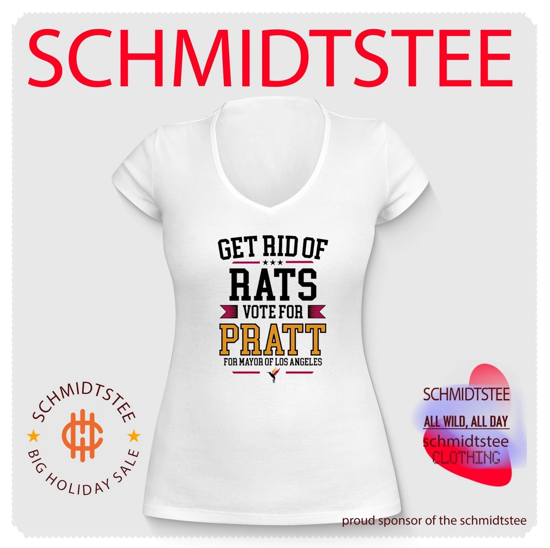 Get Rid Of Rats Vote for Pratt for Mayor of Los Angeles shirt