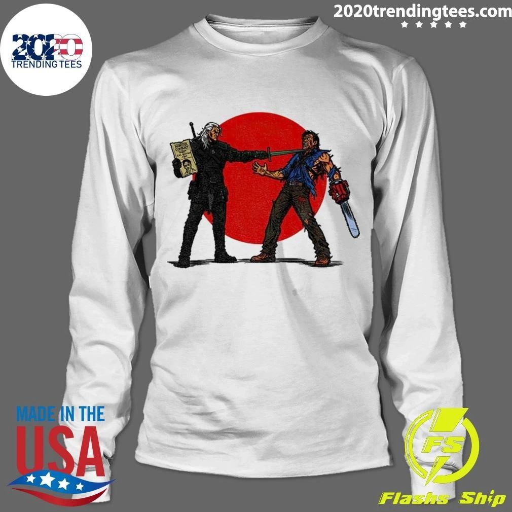Geralt vs Ash Evil Dead Or Alive Shirt