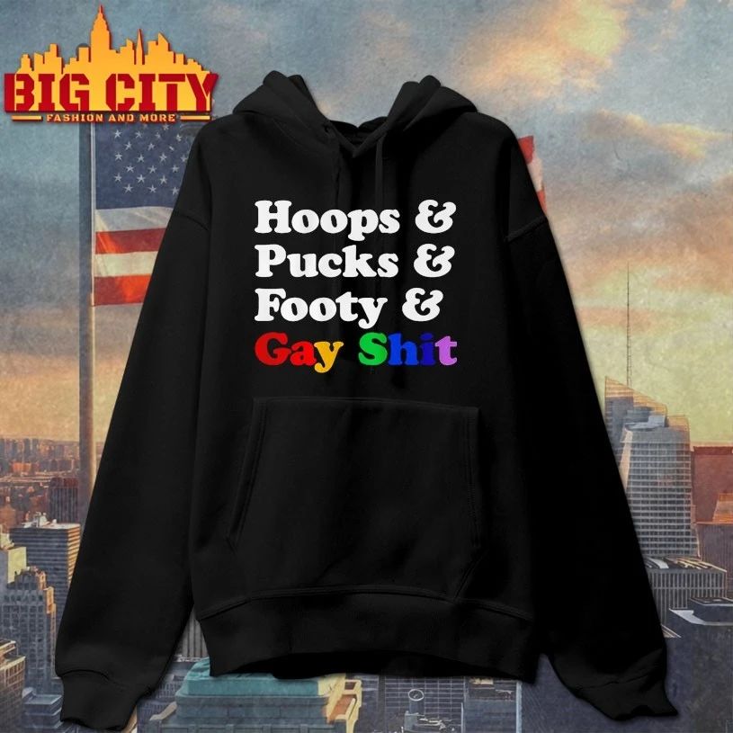 Sarah Spain Hoops & Pucks & Footy & Gay Shit t-shirt
