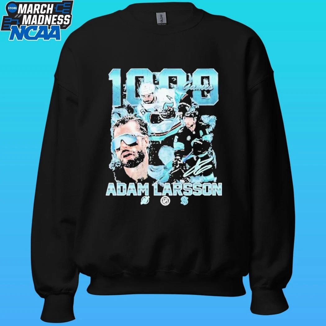 Adam Larsson 1000 Games Seattle Kraken Larsson Shirt