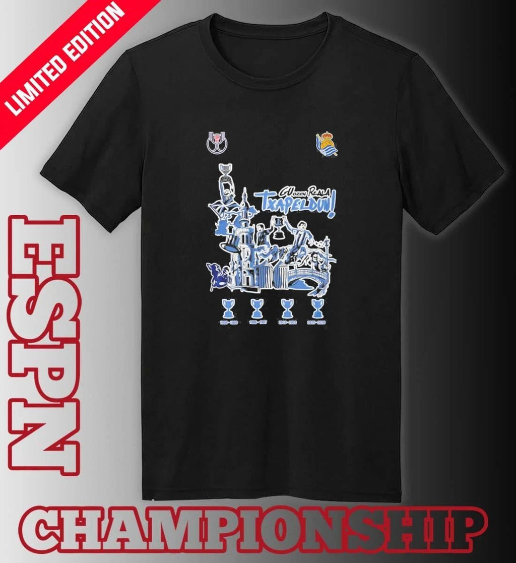 Real Sociedad Guozhen Reala Txapel Dun Campeones Shirt