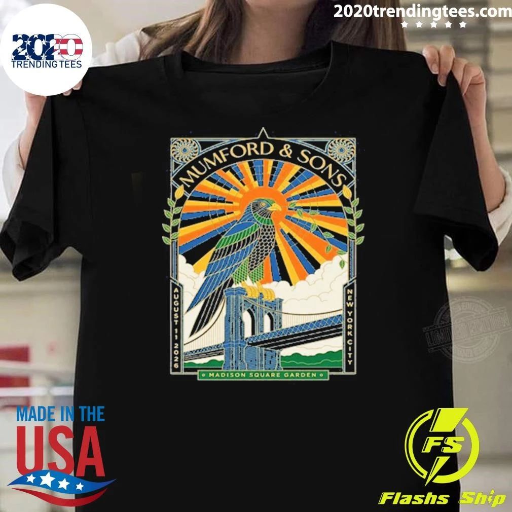 Mumford And Sons New York City Ny Event Poster Night 1 At Madison Square Garden In New York City NY On August 11 2026 Shirt