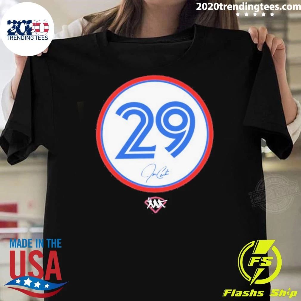 Joe Carter 29 Number Circle Signature Shirt