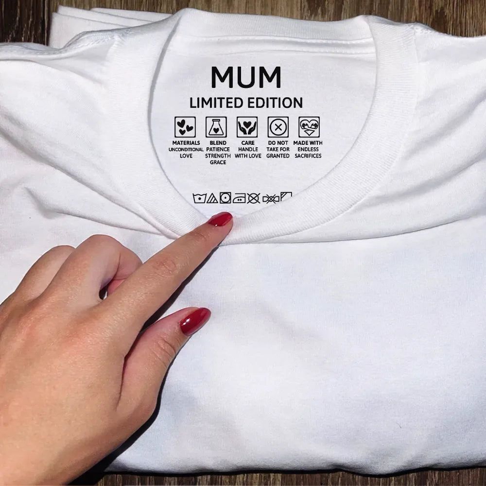 Mom Care Label - Personalized T Shirt
