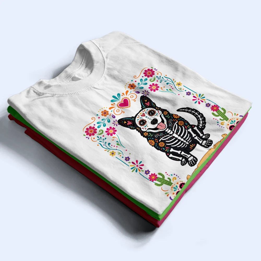 Custom Photo Hispanic Pet Day Of The Dead Pet Portrait - Personalized T Shirt