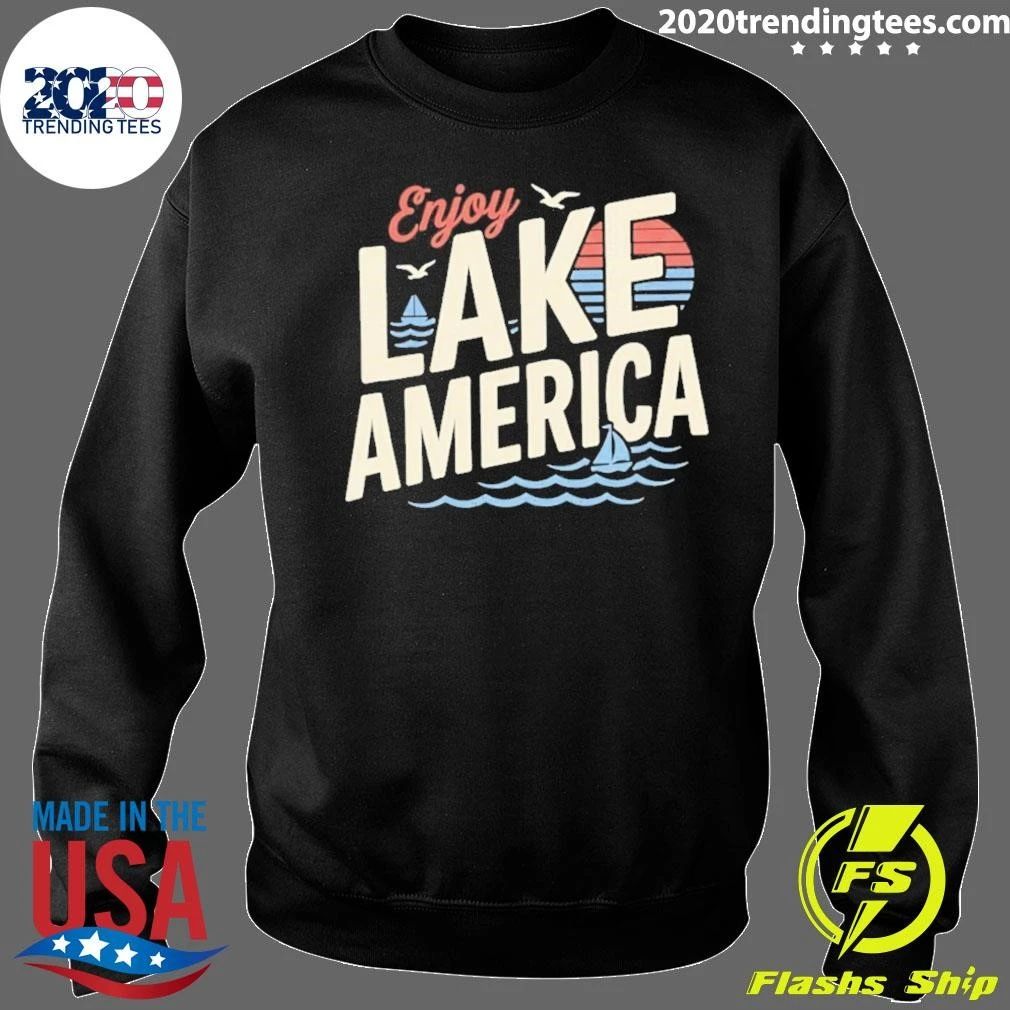 Enjoy Lake America Retro Sunset Shirt