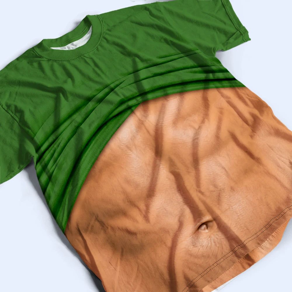 3D Funny Hairy Body - Personalized Full Print T Shirt