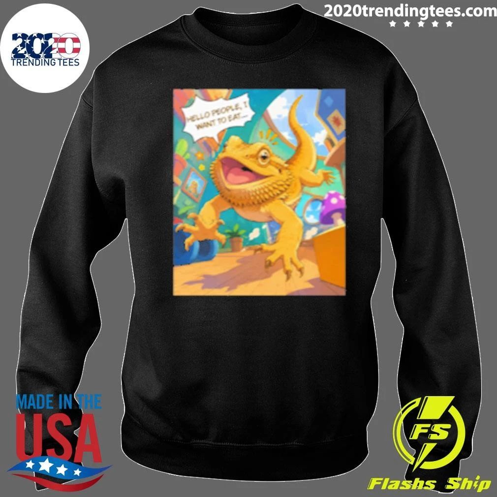 Bearded Dragon Hello People, I Want To Eat Shirt