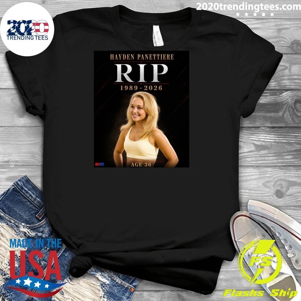 Actress Hayden Panettiere Rip 1989-2026 Ace 36 Shirt