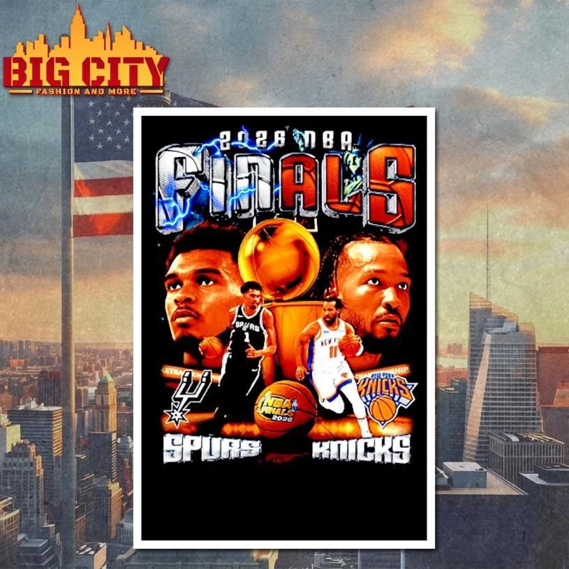 Knicks vs Spurs 2026 Championship BootlegNBA Finals Shirt