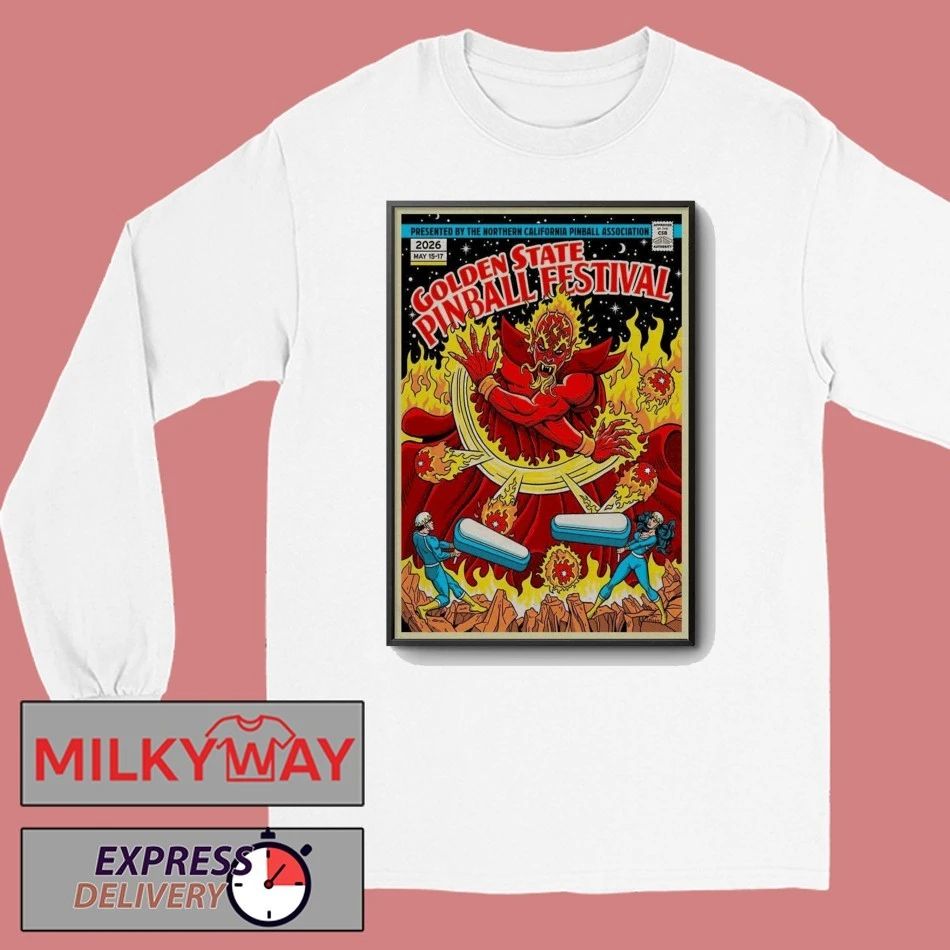 Tour May 17 2026 Golden State Pinball Festival Poster Lodi, CA shirt