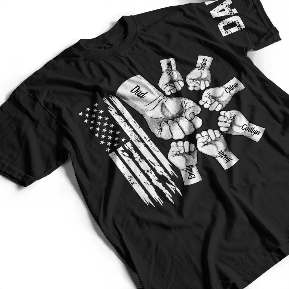 Dad The Man The Myth The Legend Stars & Stripes - Personalized T Shirt