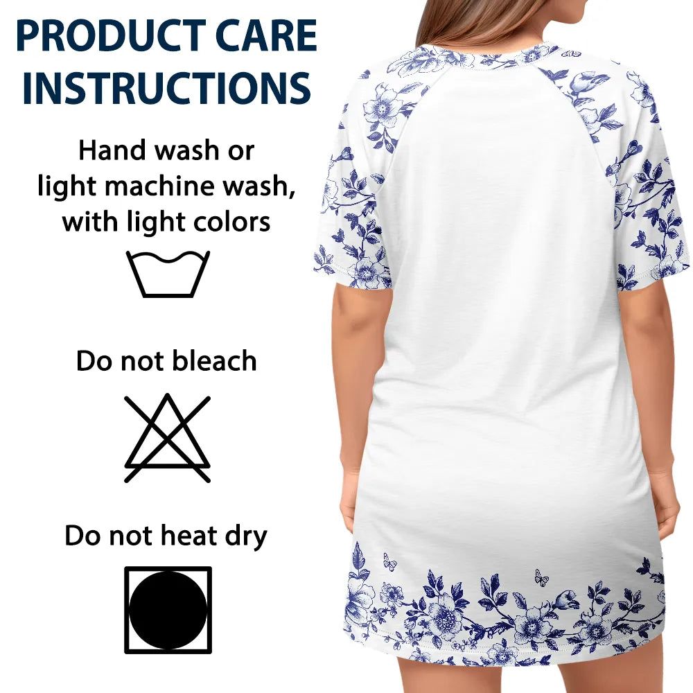 Mom Grandma Sweethearts Toile - Personalized Women's Sleep Tee