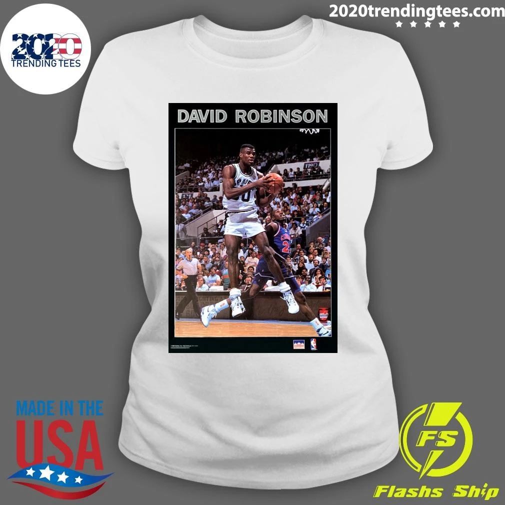 David Robinson Solid Border San Antonio Spurs NBA Action Shirt