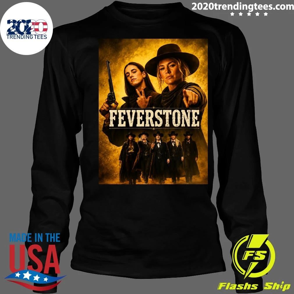 Feverstone Western Movie Style Poster Vintage Cowboy Outlaw Artwork Shirt