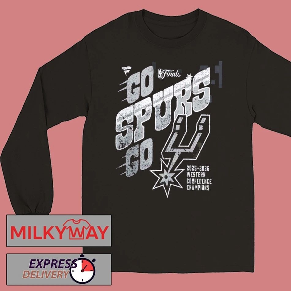 San Antonio Spurs Fanatics Black 2026 NBA Western Conference Champions Hometown Go Spurs Go T-Shirt