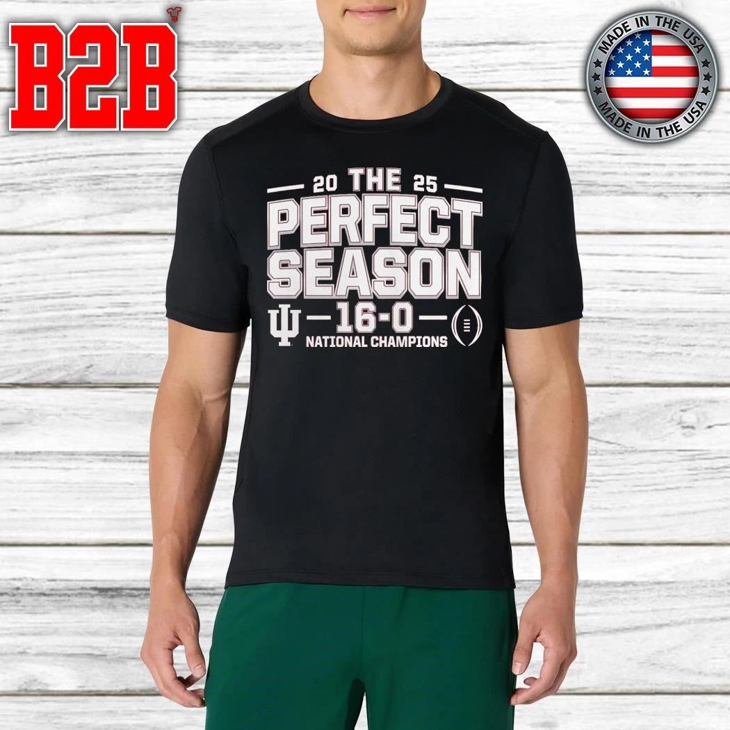 Indiana Hoosiers Outerstuff College Football Playoff 2025 National Champions Perfect Season Shirt