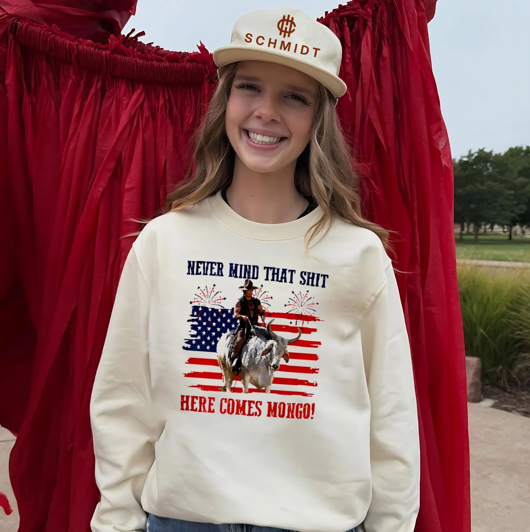Blazing Saddles Never Mind That Shit Here Comes Mongo 4th of July Shirt