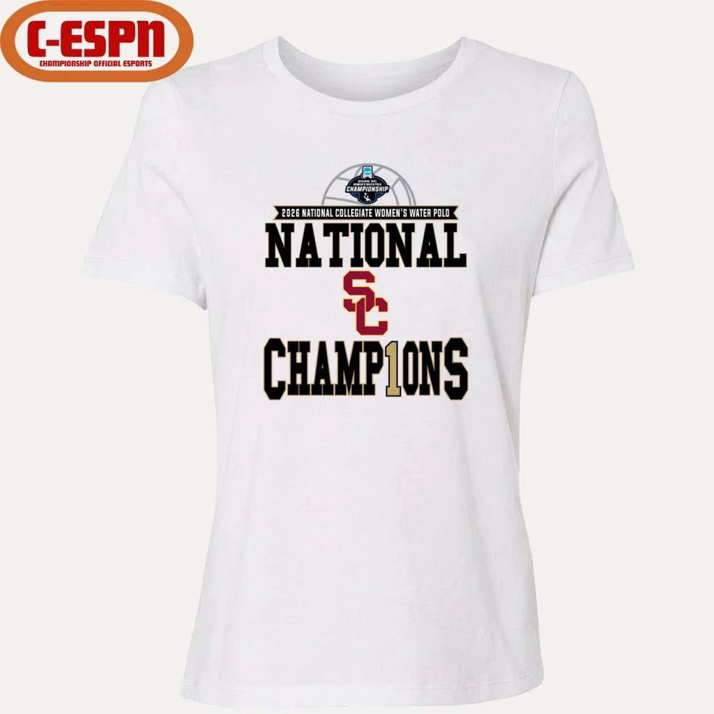 USC Trojans 2026 NCAA Women’s Water Polo National Champions Locker Room T-Shirt