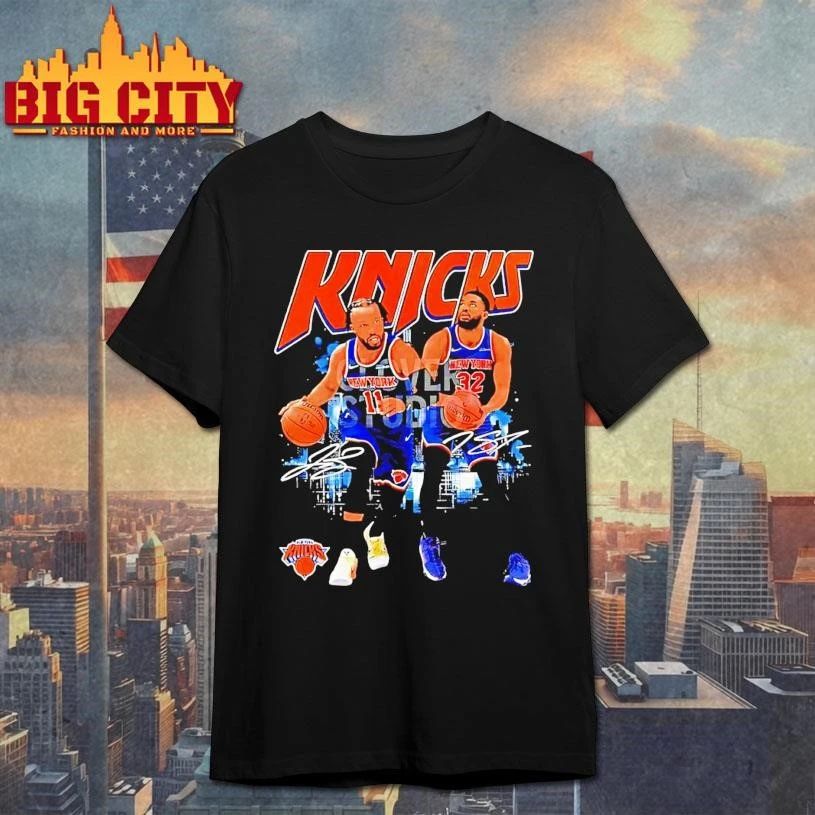Jalen Brunson And Karl Anthony Towns New York Knicks Nba Playoffs 2026 Skyline Shirt