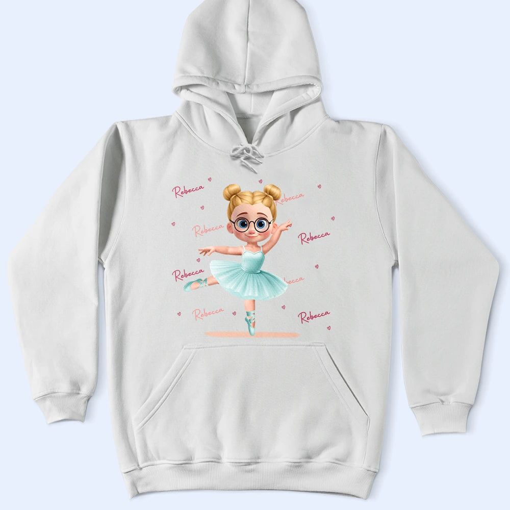 Ballerina Cute Girl 3D Effect - Personalized T Shirt