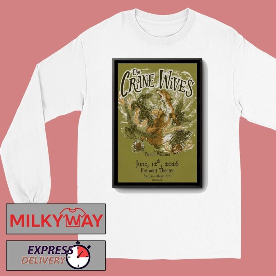 The Crane Wives Tour San Luis Obispo, CA June 12 2026 Poster shirt