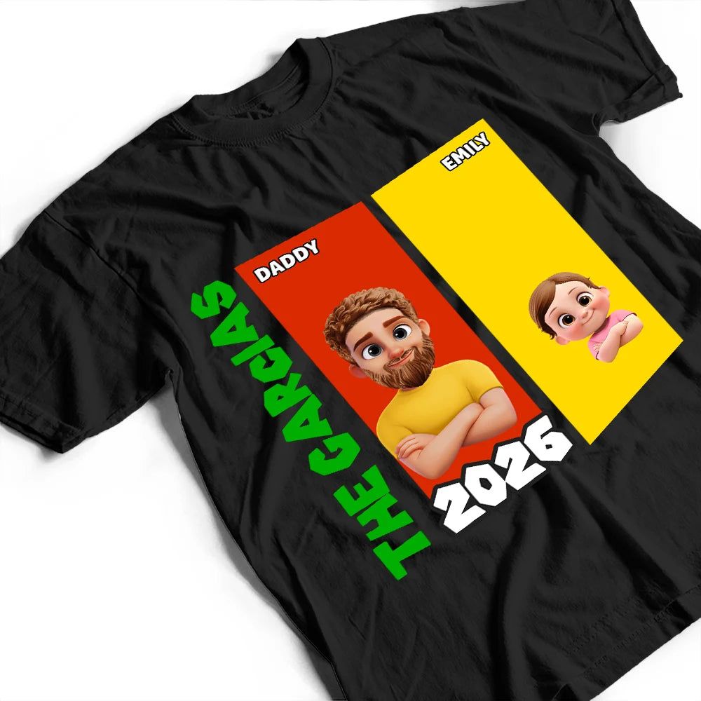 Family Name Basic Color Arcade Theme - Personalized T Shirt