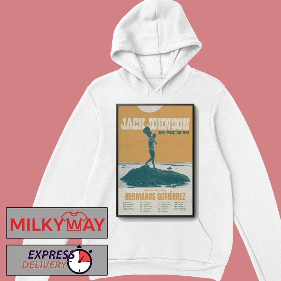 New Jack Johnson Surfilmusic Tour 2026 Poster shirt