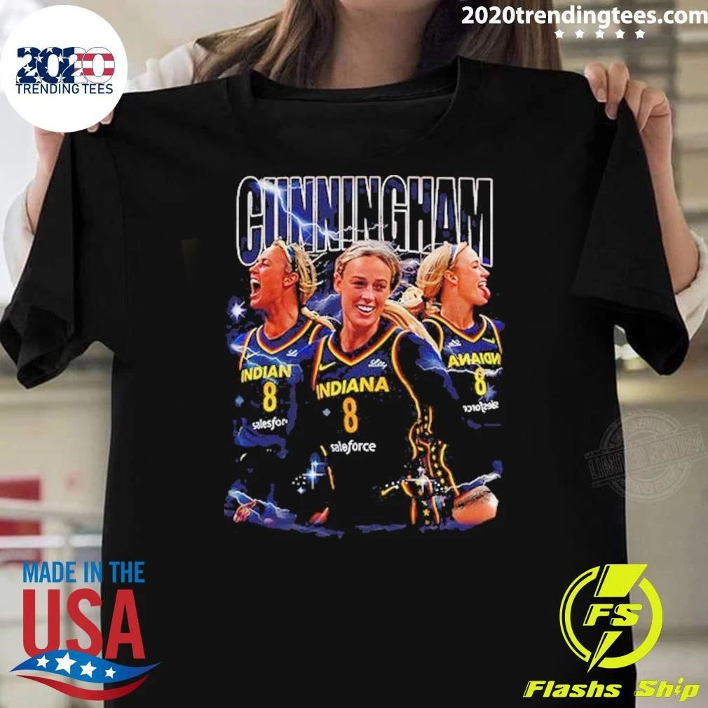 Sophie Cunningham 8 Indiana Fever Basketball Salesforce Graphic Vintage Shirt