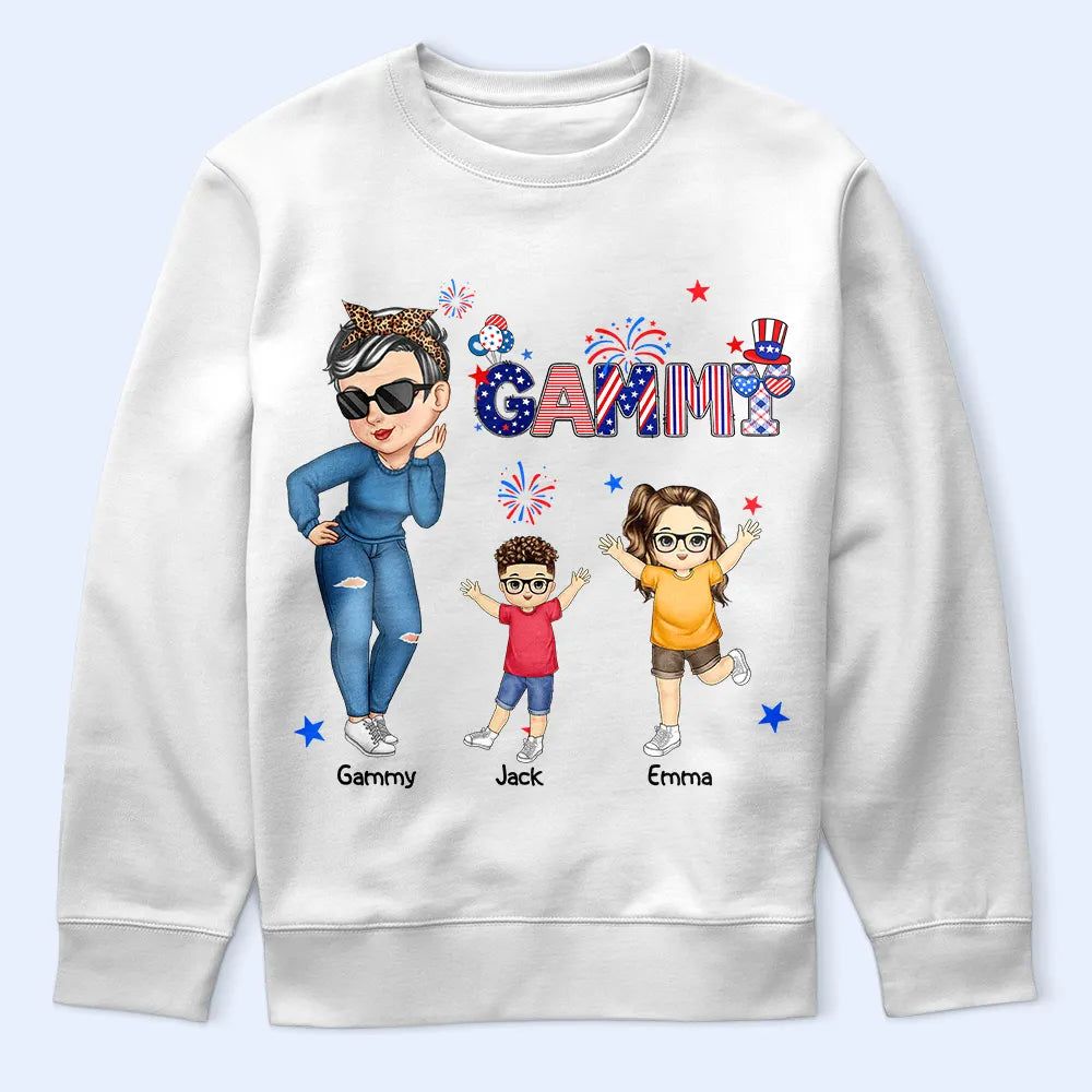 Stars & Stripes Nana Gigi - Personalized T Shirt