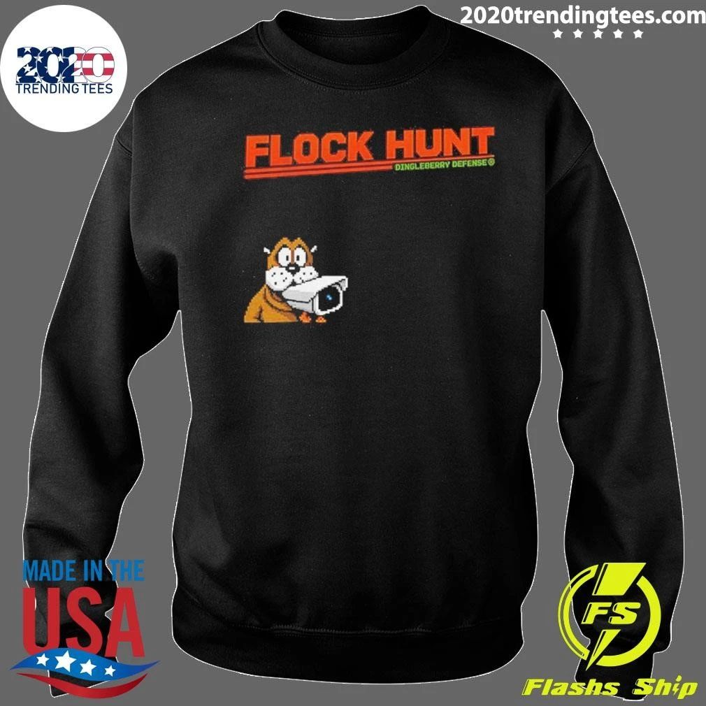 Pixelated Canine Security Camera Monitoring Flock Hunt Dingleberry Defense Shirt