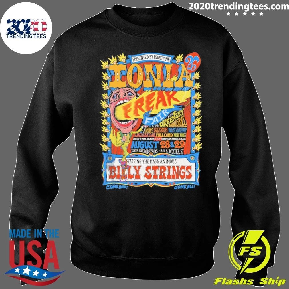 Billy Strings Confirms First-Ever Ionia Freak Fair At Ionia County Fairgrounds August 28 and 29 Shirt