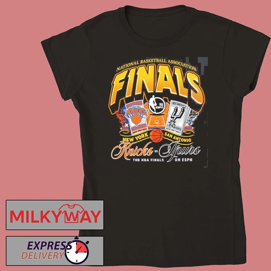2026 NBA Championship Finals X ESPN New York Knicks Vs San Antonio Spurs Head To Head Ticket T-Shirt