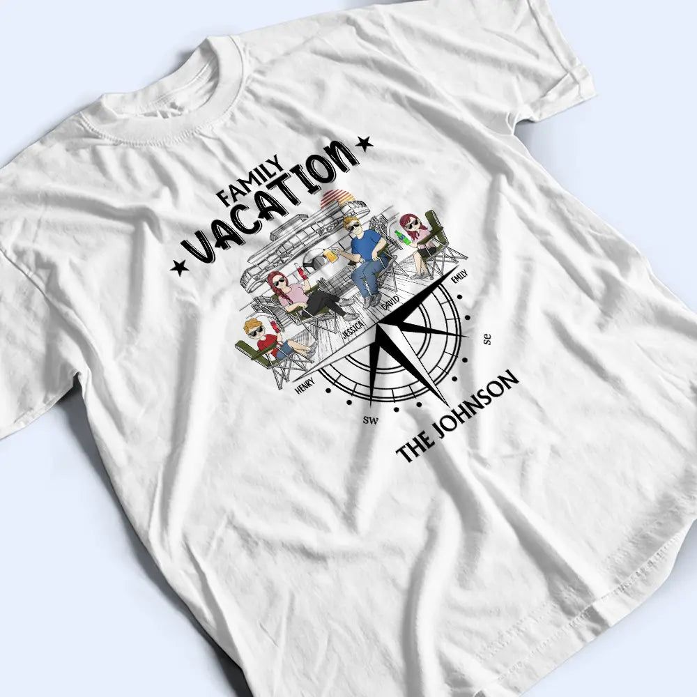 Family Vacation Compass - Personalized T Shirt