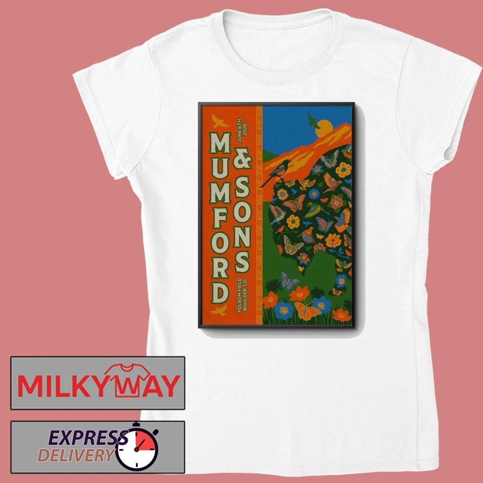 Mumford And Sons June 6 2026 Folsom Field in Boulder Colorado Poster shirt