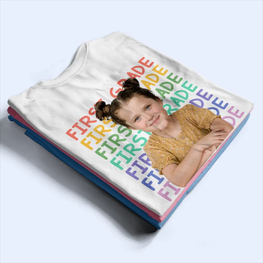 Custom Photo Kid Portrait Kindergarten Preschool - Personalized T Shirt