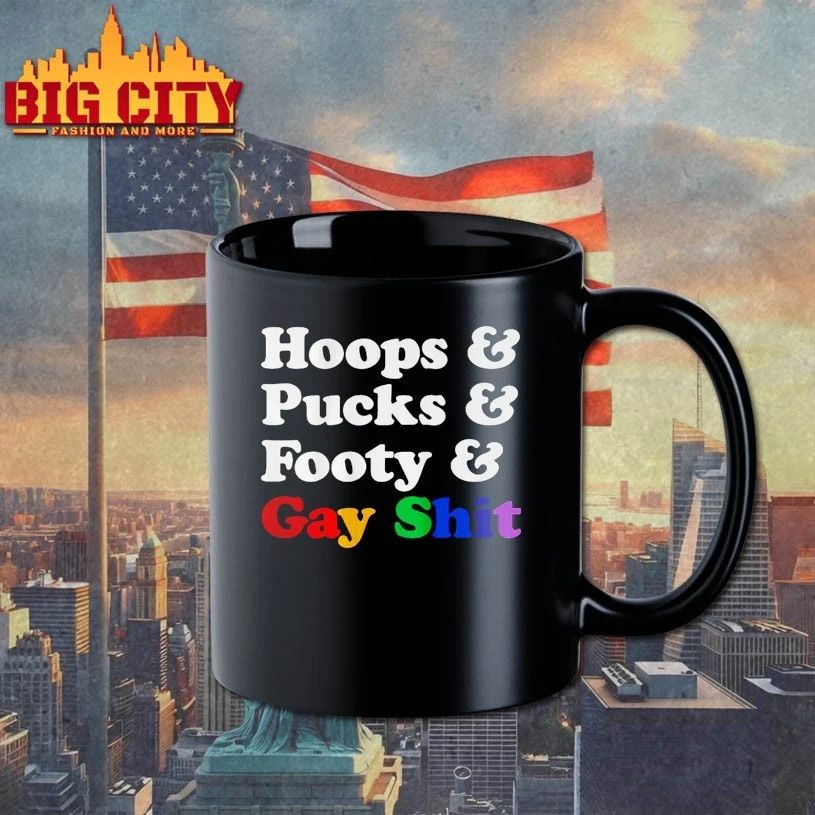Sarah Spain Hoops & Pucks & Footy & Gay Shit t-shirt