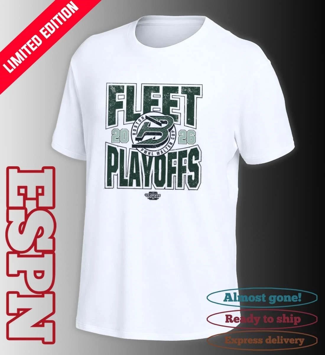 Boston Fleet 2026 PWHL Walter Cup Playoffs Voyage Shirt
