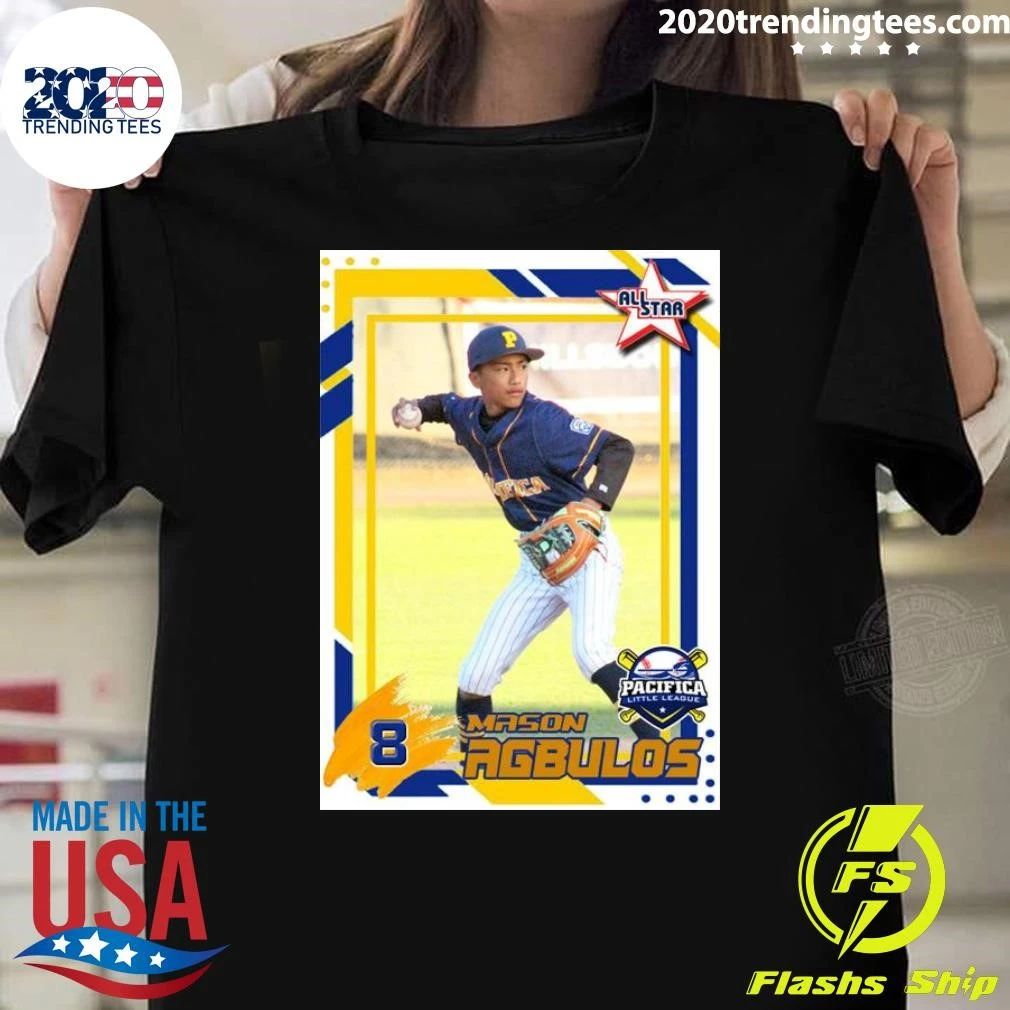 Mason Agbulos of Pacifica Little League Tee Shirt