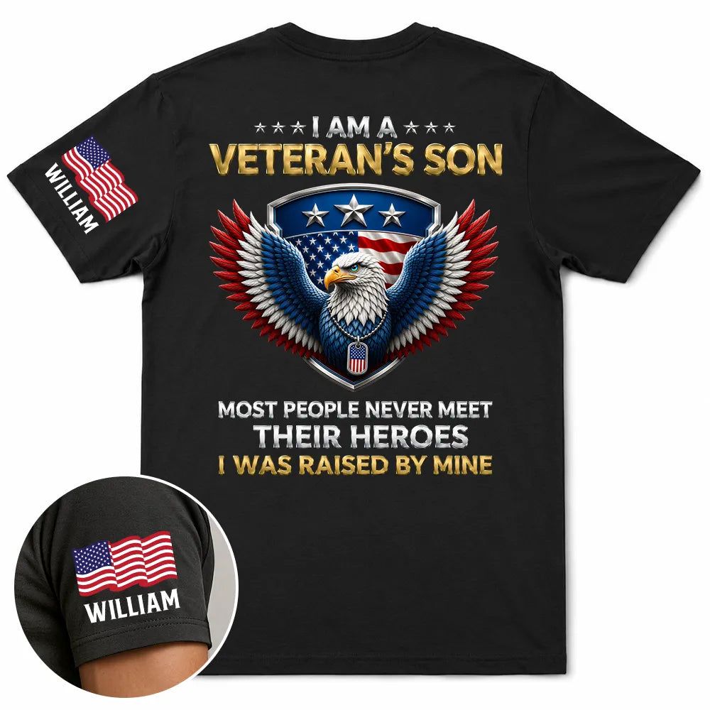 I Am A Veteran's Son Daughter - Personalized T Shirt
