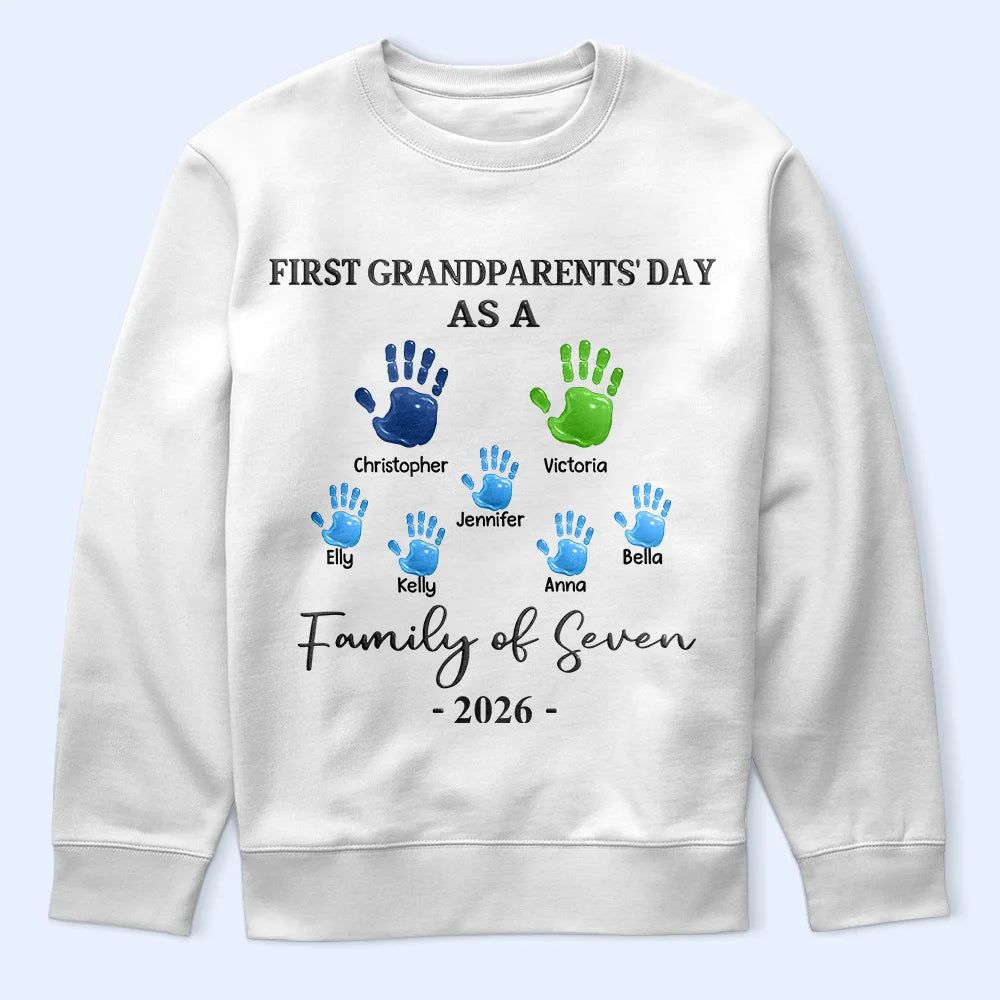 3D Effect Handprints Family - Personalized T Shirt