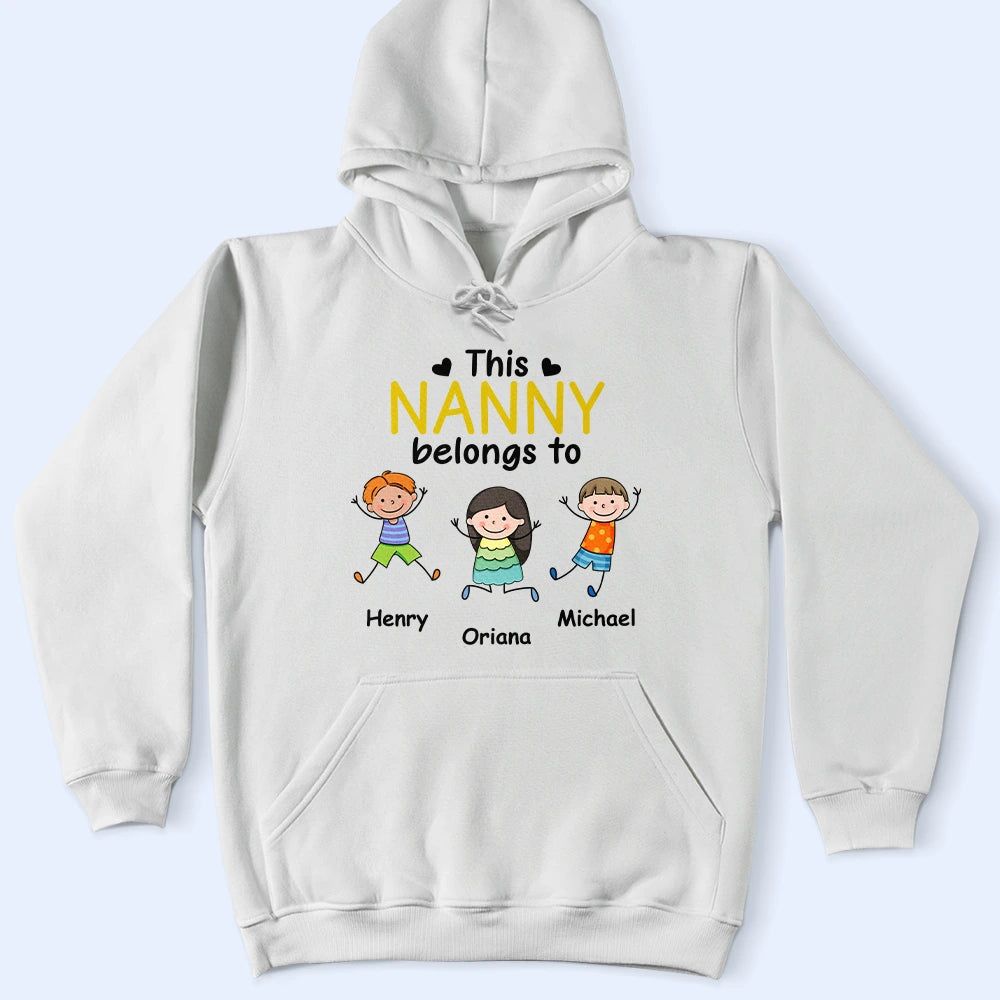 This Grandpa Daddy Belongs To Colorful Stick Figures - Personalized T Shirt
